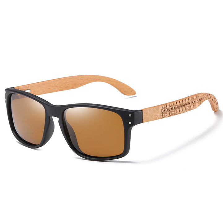 Handmade Beechwood Polarized Pilot Sunglasses