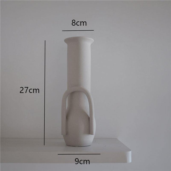 Plain Ceramic Vase Decoration Minimalist Art Flower Home - MRSLM