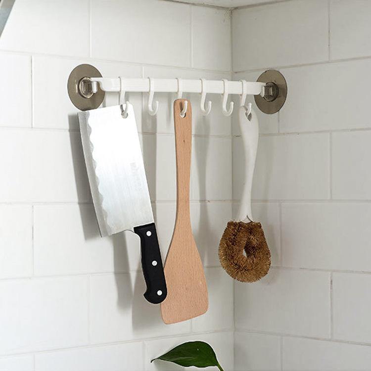 Hooks Strong Adhesive Hook Kitchen Wall Hanging Creative Bathroom Nail-free Seamless Rack Hanger Hook Shelves