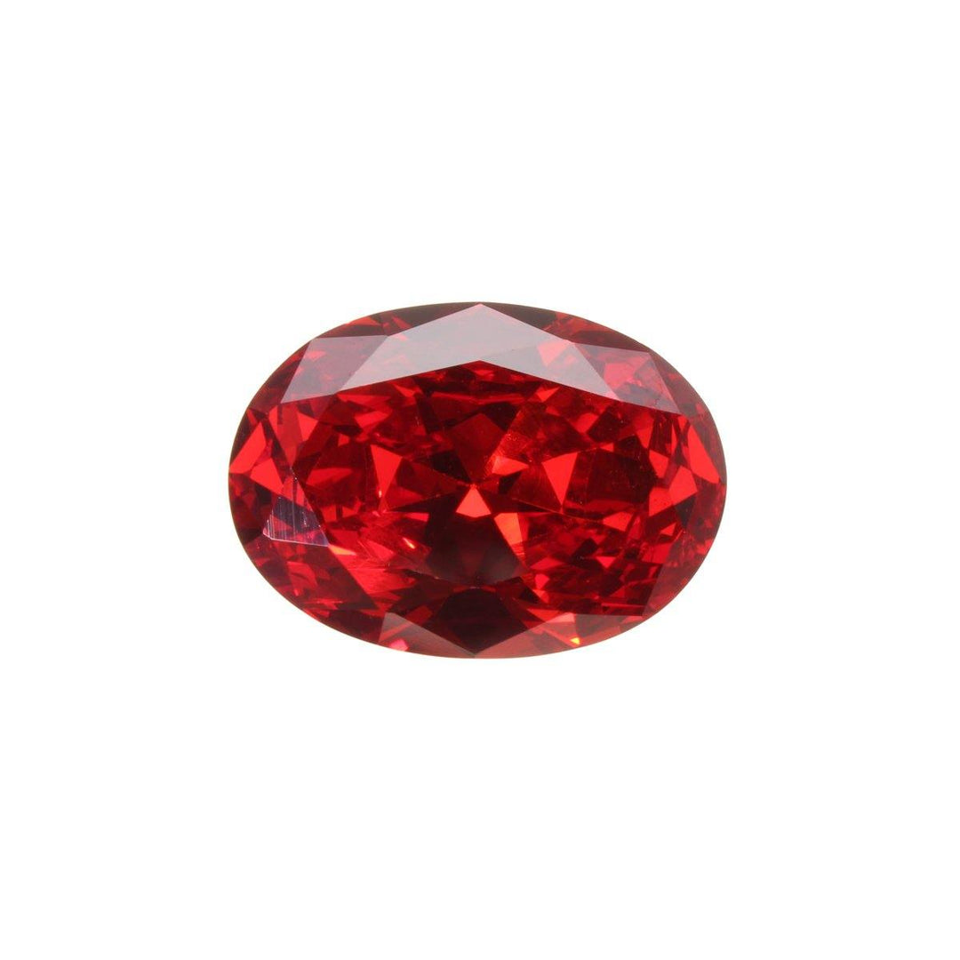 13x18mm Exquisite Oval Red AAAA+ Unheated Cut Loose Gem Zircon Decorations (1#)