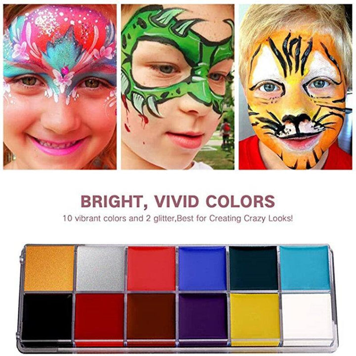 12 Colors Face Body Paint Oil Face Painting Kits Professional Painting Halloween Party Fancy Make Up