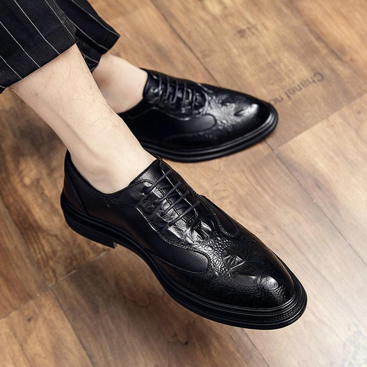 Korean Style Trendy Hair Stylist Leather Shoes