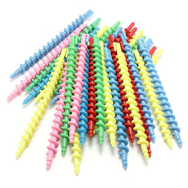 25Pcs Styling Plastic Hairdressing Spiral Hair Perm Rod