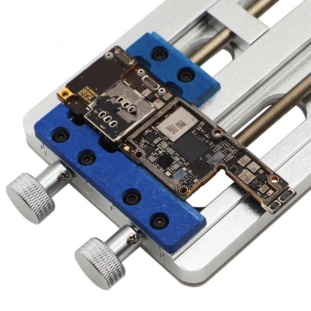 KGX Pcb Fixture Holder Aluminum alloy Fixed Base 2+1 Rotation Axiis For Precisiion Circuit Board Motherboard Soldering Repair Tools