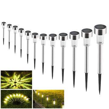 16pcs Outdoor Stainless Steel LED Solar Power Lawn Light Garden Landscape Lamp - MRSLM