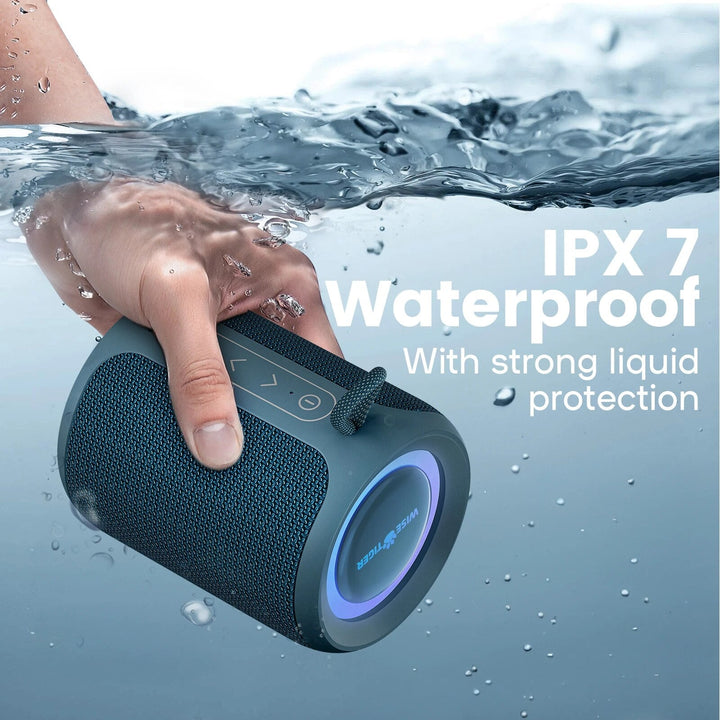 Portable Waterproof Bluetooth Speaker with Bass Boost and Dual Pairing - 15W Power