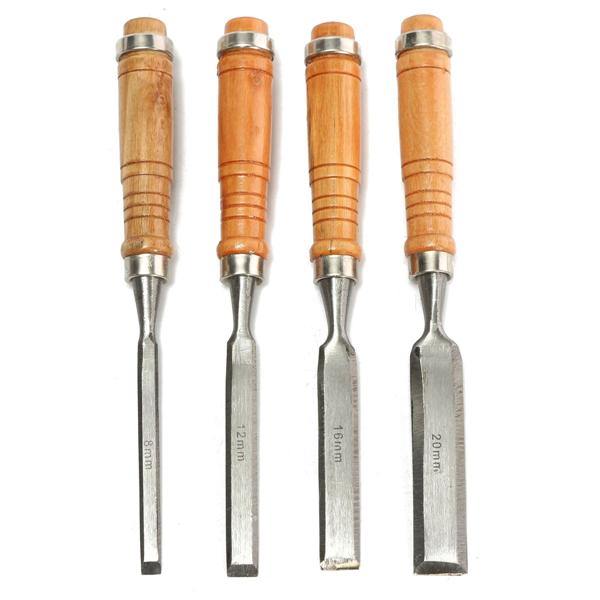 4Pcs 8/12/16/20mm Woodwork Carving Chisels Tool Set For Woodworking Carpenter