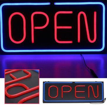 24''X12'' 60x30cm LED Neon Open Sign Light Shop Store Bar Cafe Business Advertising Lamp AC100-240V - MRSLM