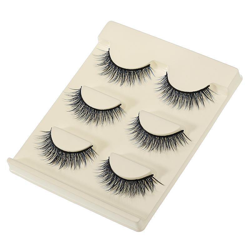 3D False Eyelashes Set Blue False lashes Makeup Natural Eyelashes Extension for Party