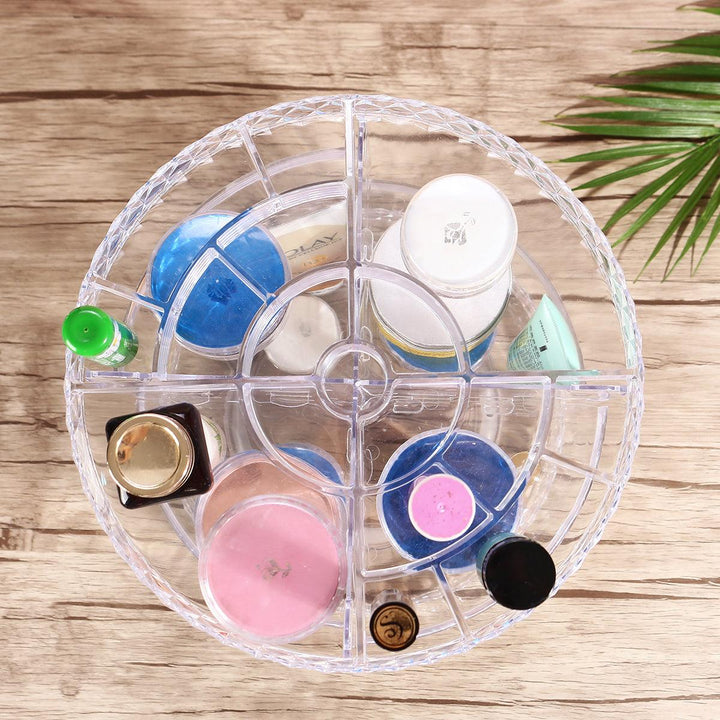 360 Degree Rotating Acrylic Cosmetic Cosmetic Storage Box Rack