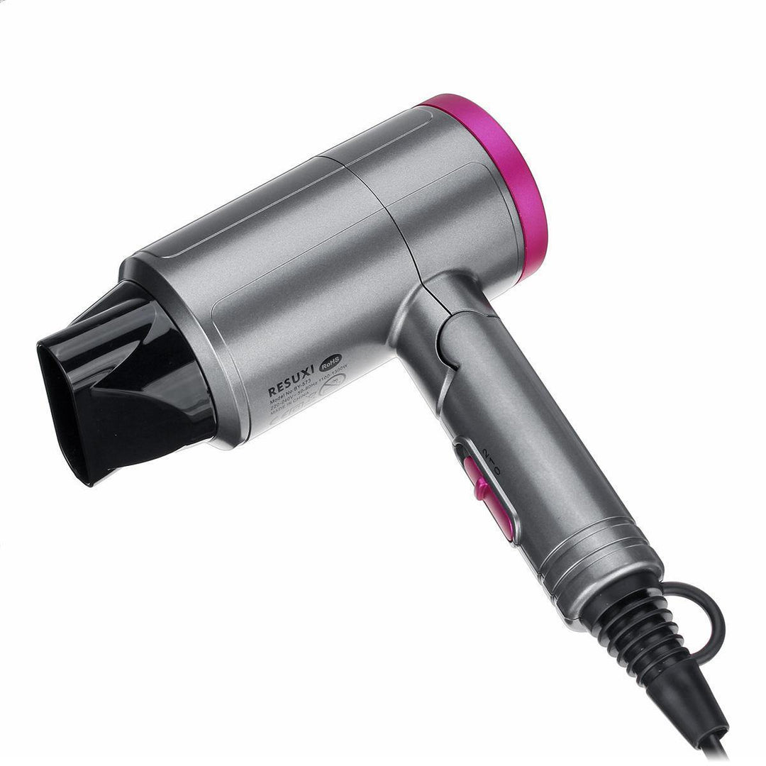 1300W Foldable Hair Dryer 2 Heats Setting Portable Professional Negative Ionic Blower