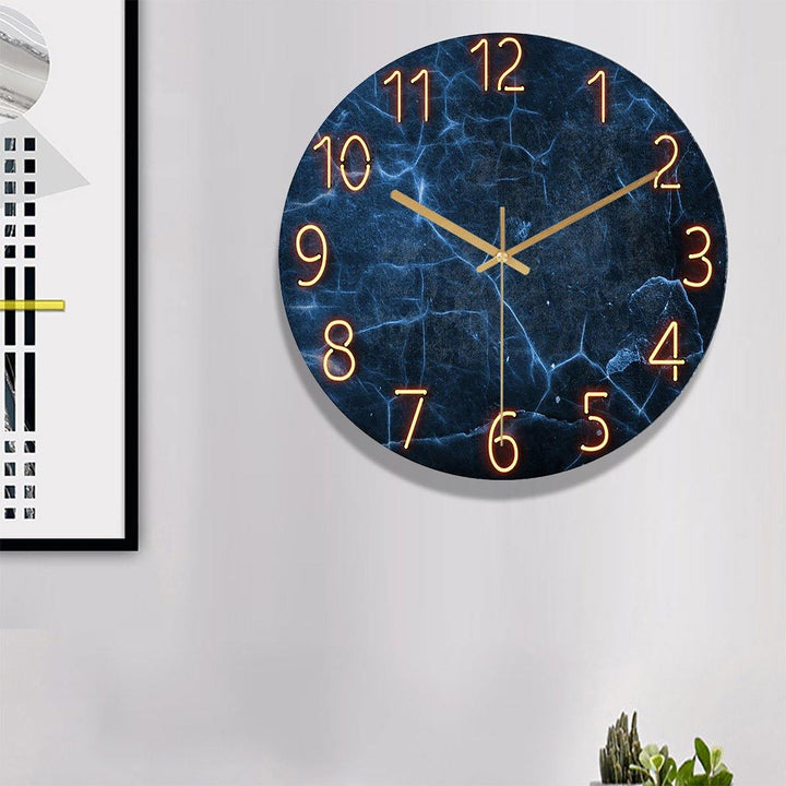 12 Inch Fashion Glass Quartz Clock Home Living Quiet Silent Simple Clock