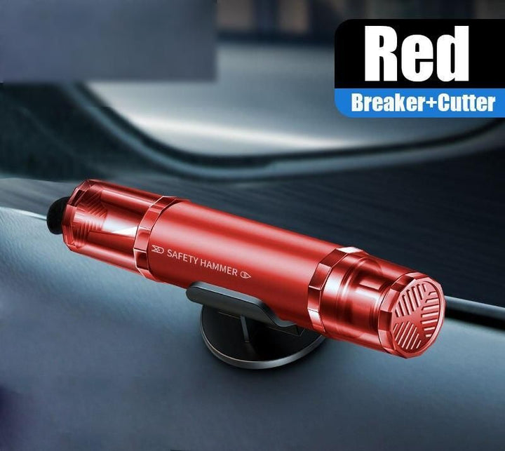 2-in-1 Car Emergency Safety Hammer: Window Glass Breaker & Seat Belt Cutter