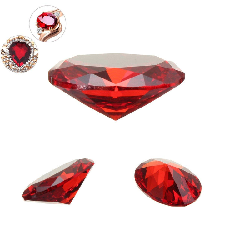 13x18mm Exquisite Oval Red AAAA+ Unheated Cut Loose Gem Zircon Decorations (1#)