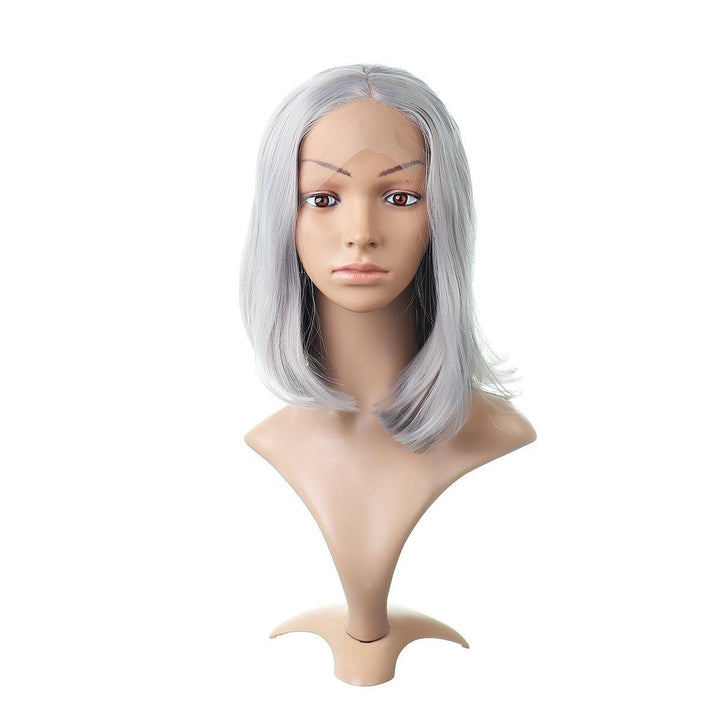 12/14 inch Pink Bob Lace Front Wig Human Hair  Pre Plucked Blonde Grey Green Ombre Short Bob Wigs