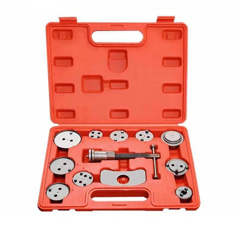 Universal 12-Piece Car Brake Caliper Tool Set ‚Äì Disc Rewind & Piston Compression Kit