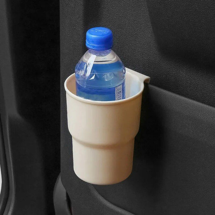 Multi-Function Car Cup Holder with Trash Can Feature