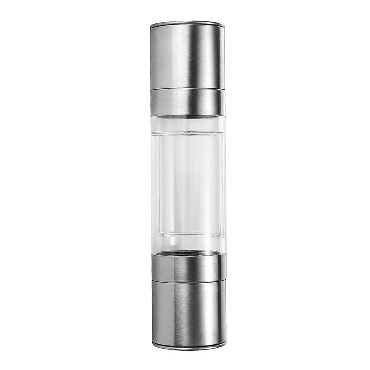 2 in 1 Premium Stainless Steel Glass Salt & Pepper Mill Grinder Kitchen Accessories