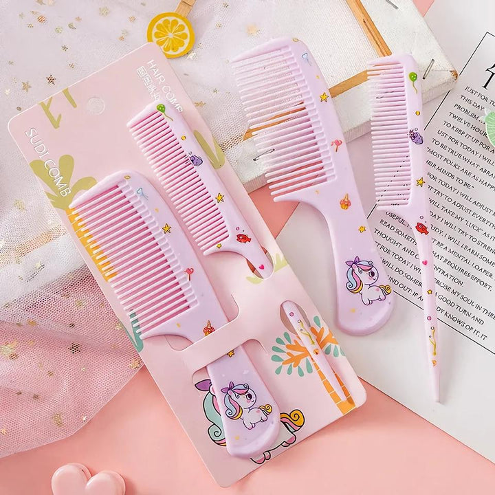 Cute Animal Kids Hairdressing Comb Set