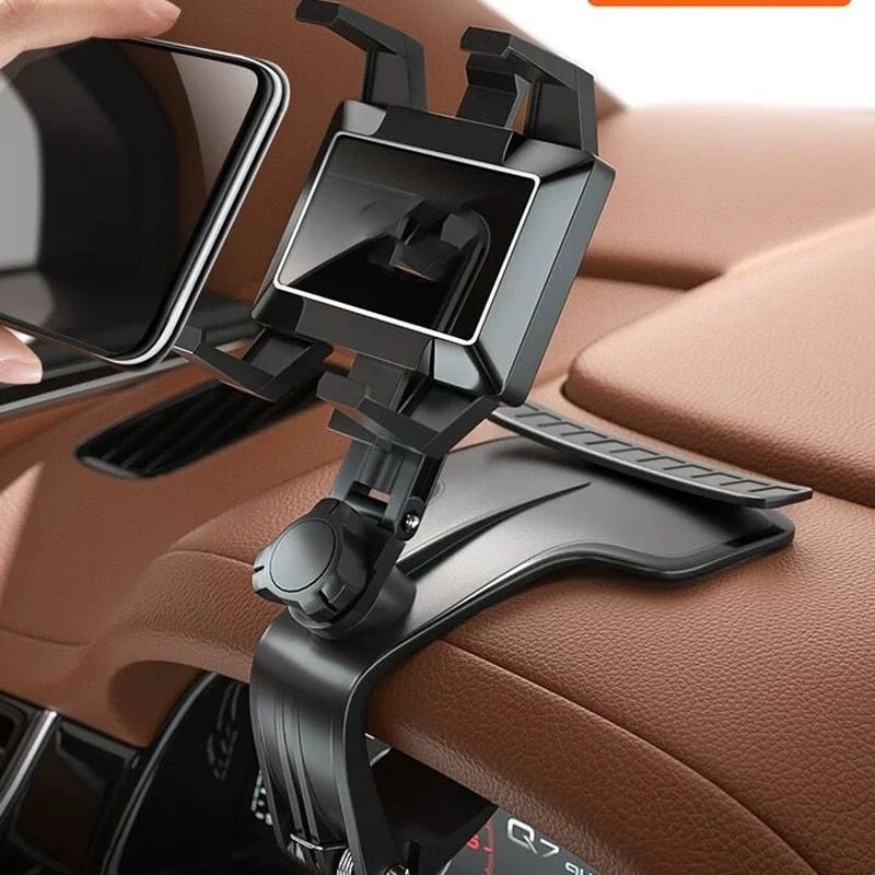 360¬∞ Rotating Universal Car Phone Mount - Dashboard & Mirror Holder