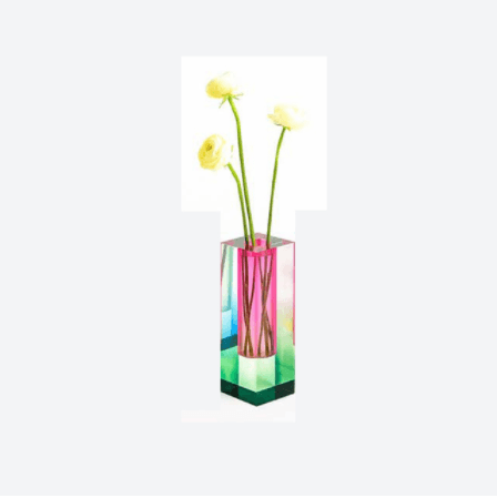 Creative Simple Acrylic Vase Square Column Glass Bubble