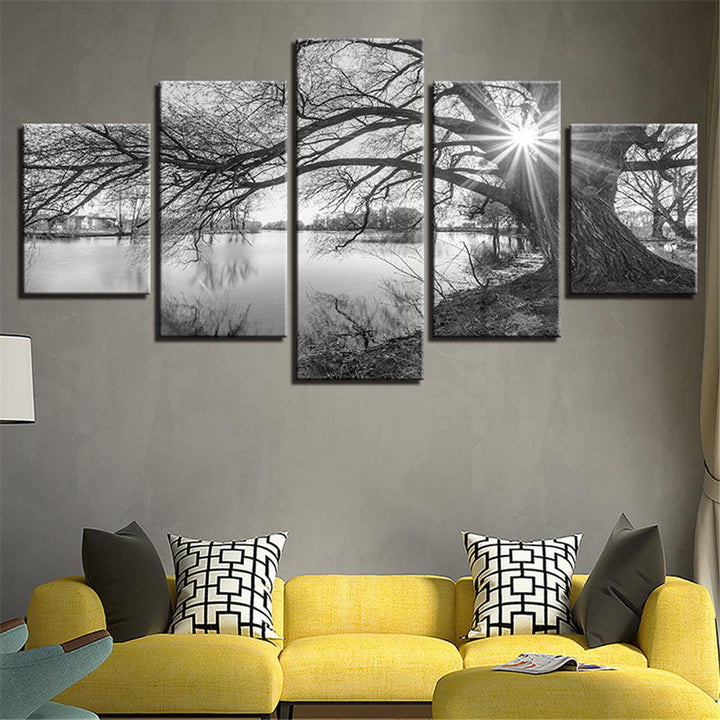 5 Panels Unframed Modern Canvas Art Oil Painting Picture Room Wall Art Pictures Home Wall Decoration Supplies