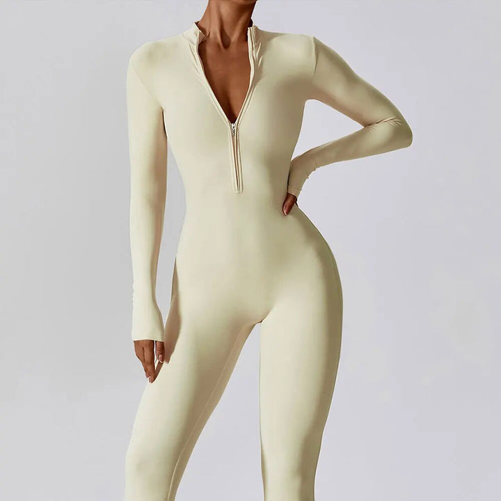 Women's Long-Sleeve Yoga Jumpsuit