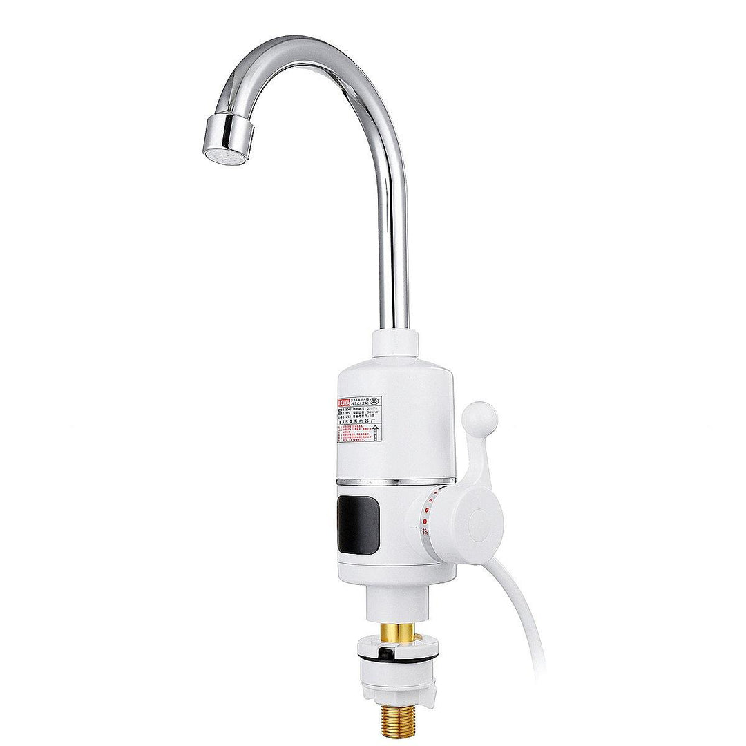 3000W Tankless Instant Electric Hot Water Heater Faucet LED Kitchen Bathroom Heating Tap