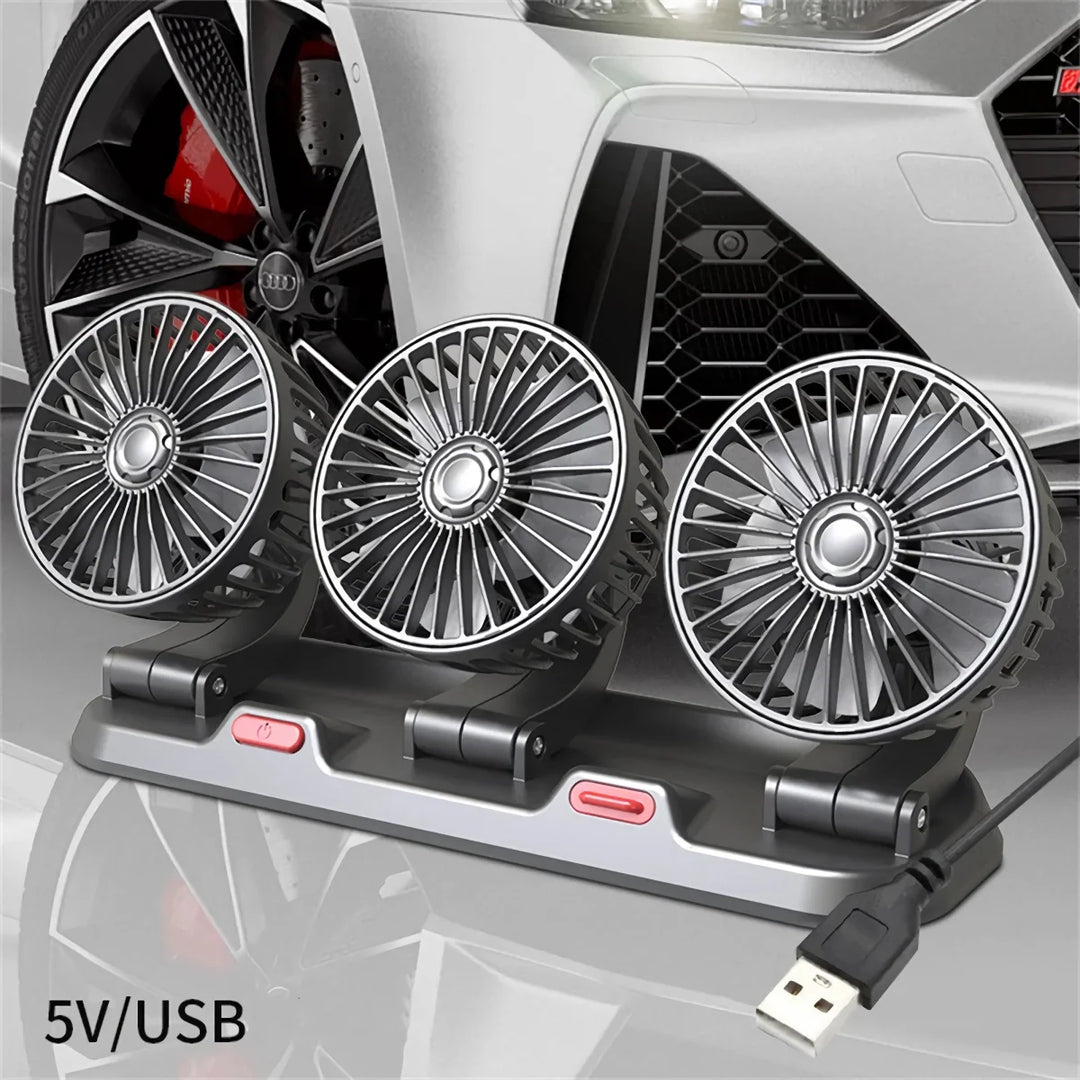 Adjustable 3-Head Electric Fan