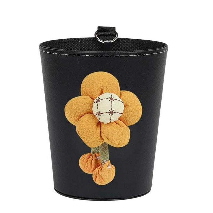 Luxury Leather Car Trash Can ‚Äì Portable Garbage Bin for Auto Interiors