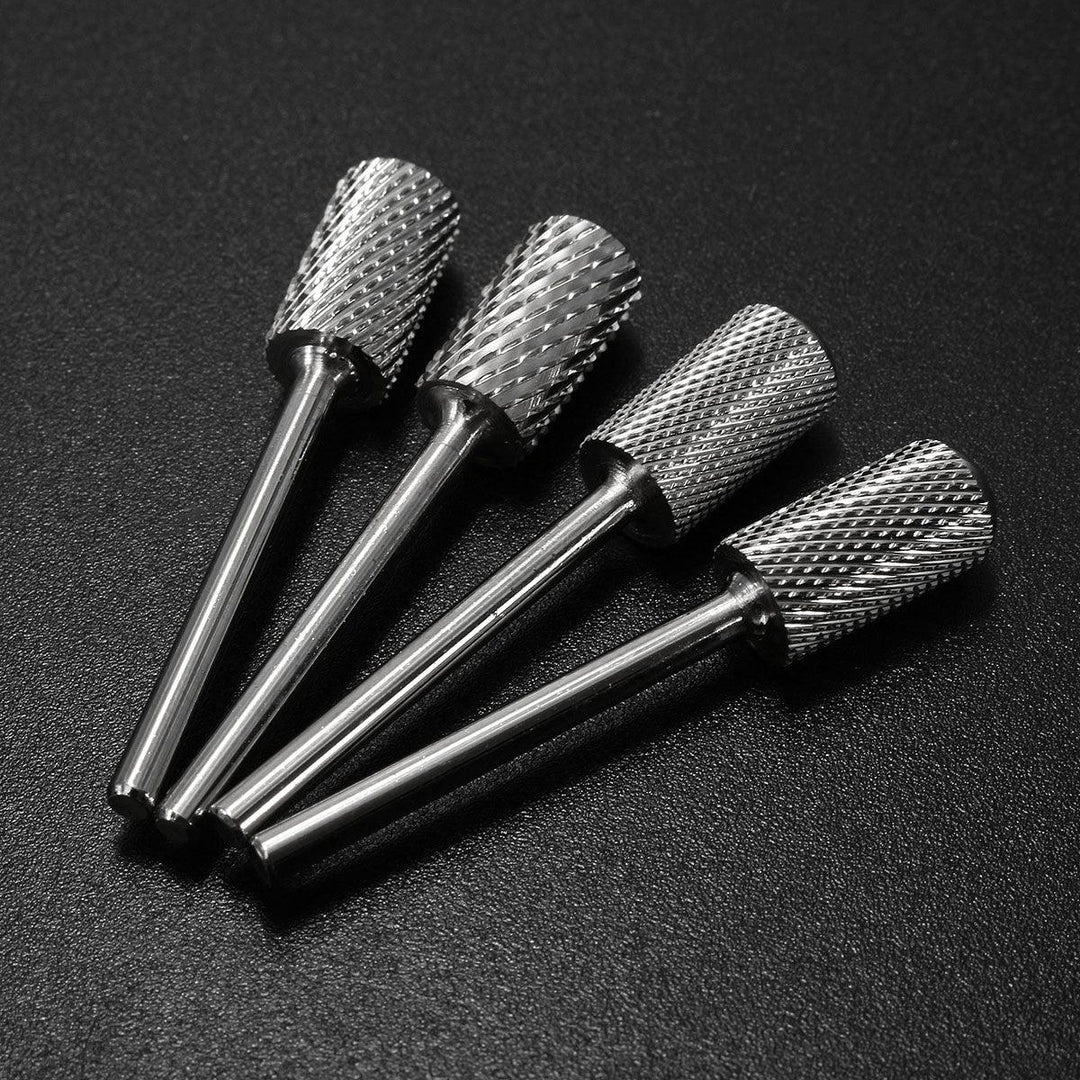 4pcs Nail Art Drill Bits Tungsten Carbide Steel Polish Electric Machine Smooth File