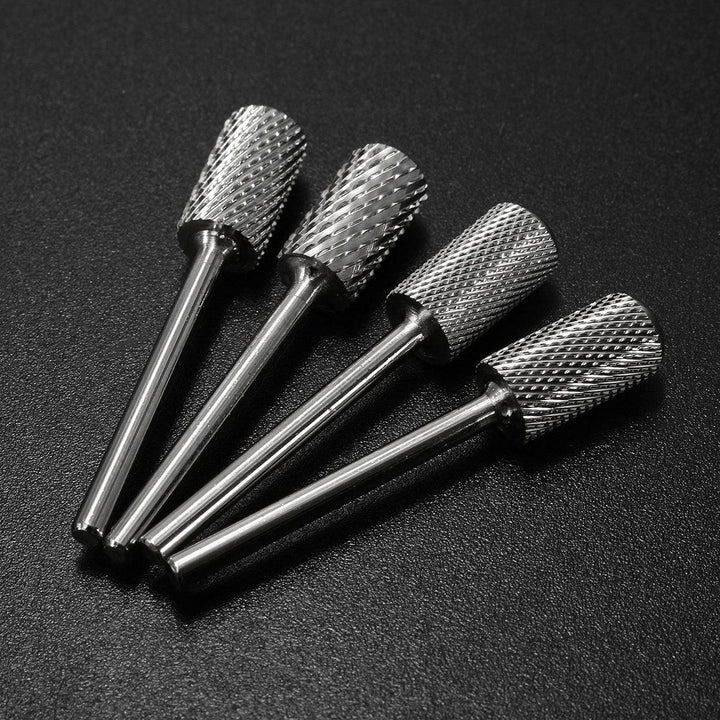 4pcs Nail Art Drill Bits Tungsten Carbide Steel Polish Electric Machine Smooth File