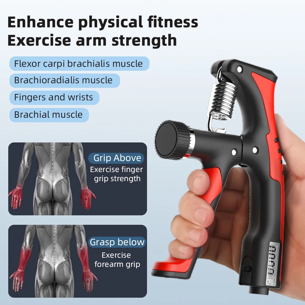 Professional Electronic Counting Hand Grip: Strength Training & Rehabilitation Device