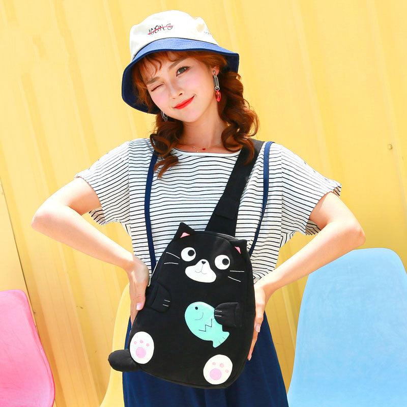 Cartoon Canvas Chest Bag Women's Leisure Travel