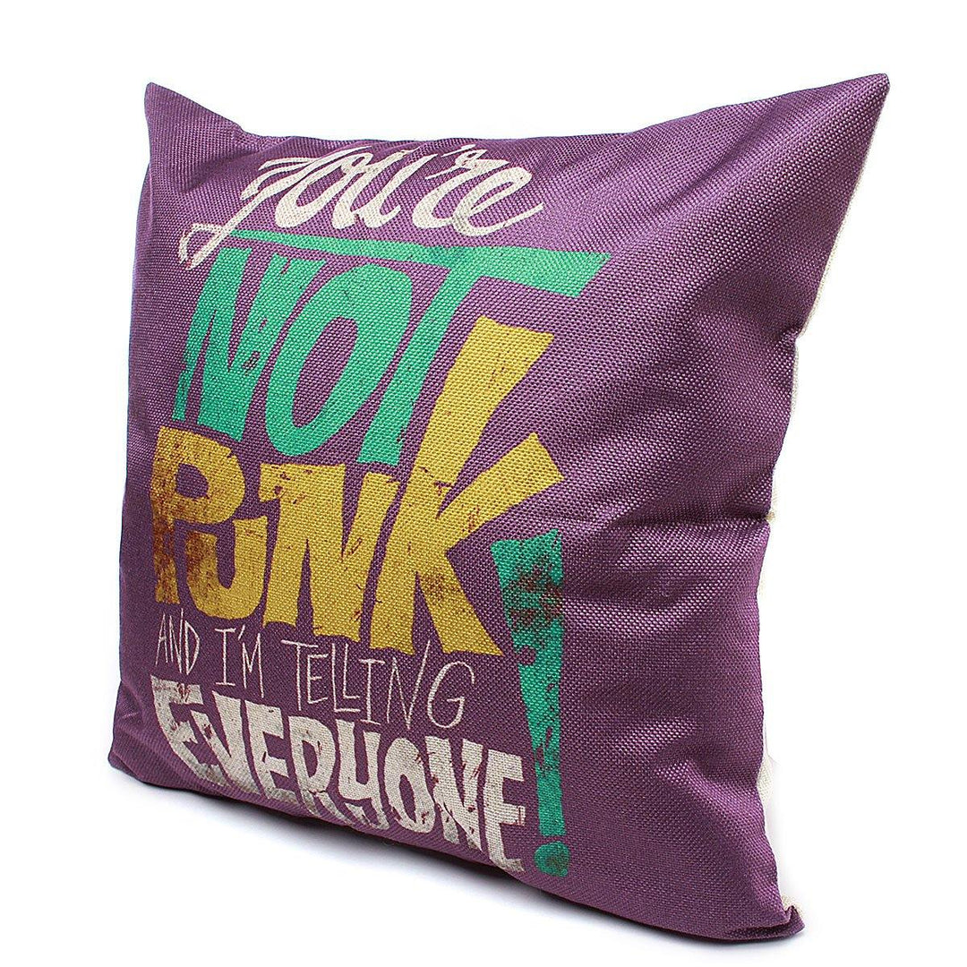 44x44cm Purple Linen Pillow Case Throw Cushion Cover Home Decor