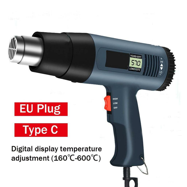 2000W 220V /110V Electric Hot Air Gun Thermoregulator Heat Guns LCD Display Shrink Wrapping Thermal Power Tool Portable