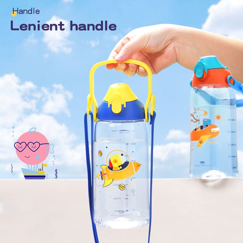 Portable Leakproof Sport Water Bottle with Straw for Kids