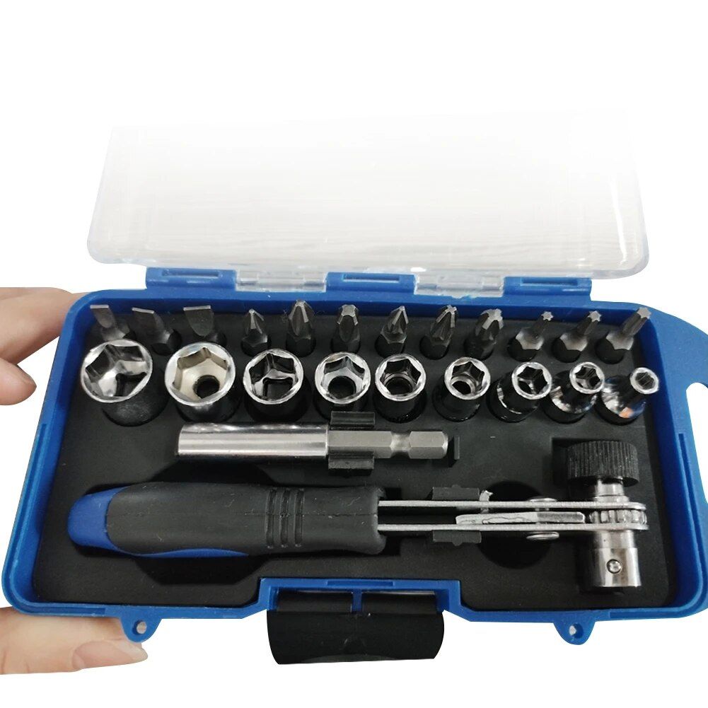 23-Piece Ratchet Wrench and Screwdriver Set