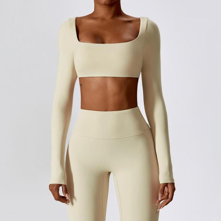 Long Sleeve Crop Top Yoga Shirt