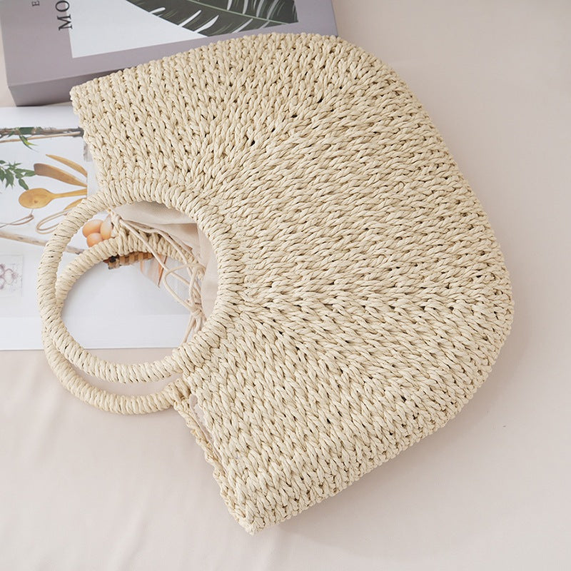 Chic Bohemian Straw Beach Bag for Women