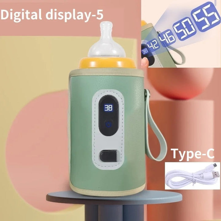 USB Portable Baby Bottle Warmer with Intelligent Temperature Control for Outdoor Travel