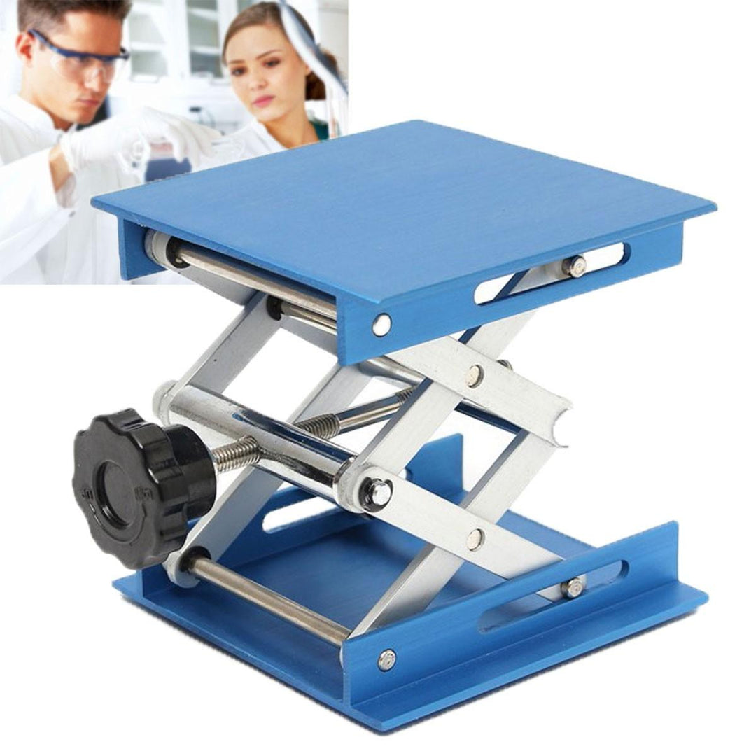 4inch Aluminum Lifting Platforms Stand Rack Scissor Lab-Lifting Oxide Lab Jack Stand Scissor Utility Tools 30KG Max Load