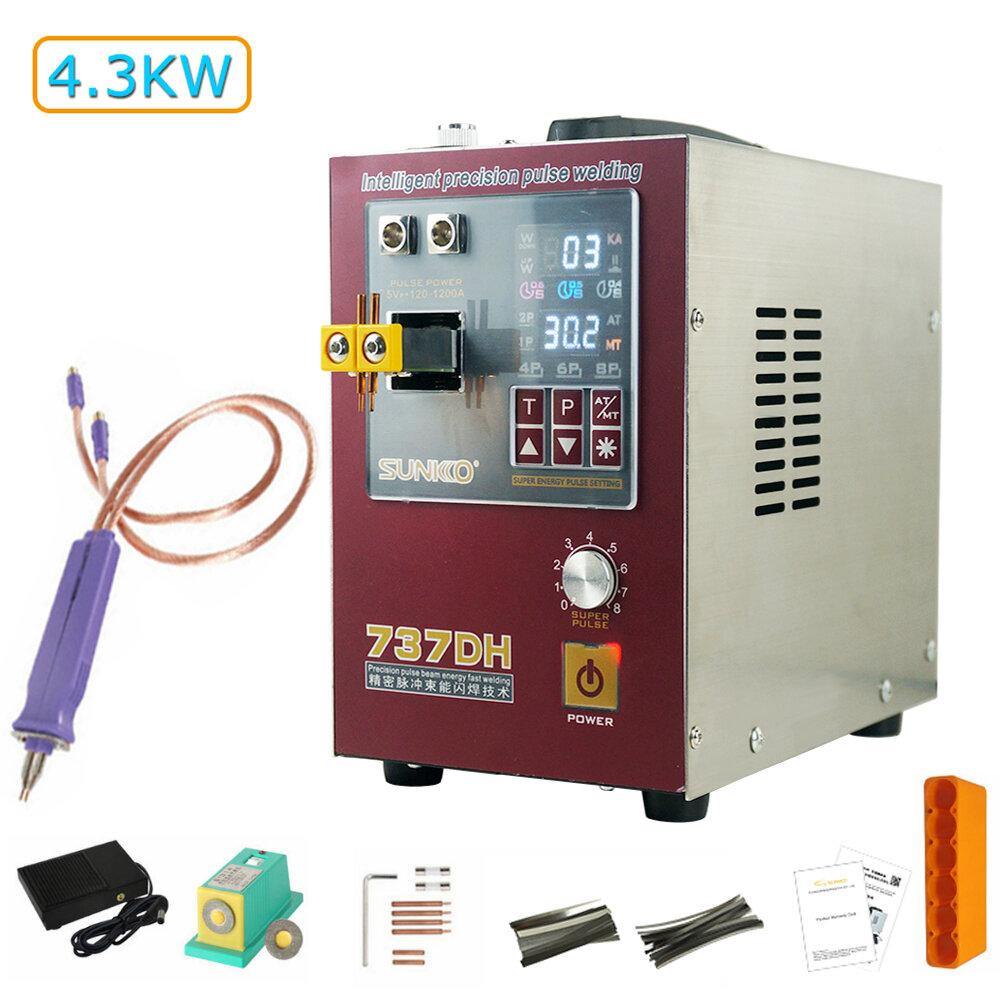 SUNKKO 737DH 4.3KW Spot Welding Machine Upgraded Induction Delay Battery Spot Welding Machine 18650 Lithium Battery High-power Small Touch Welder - MRSLM