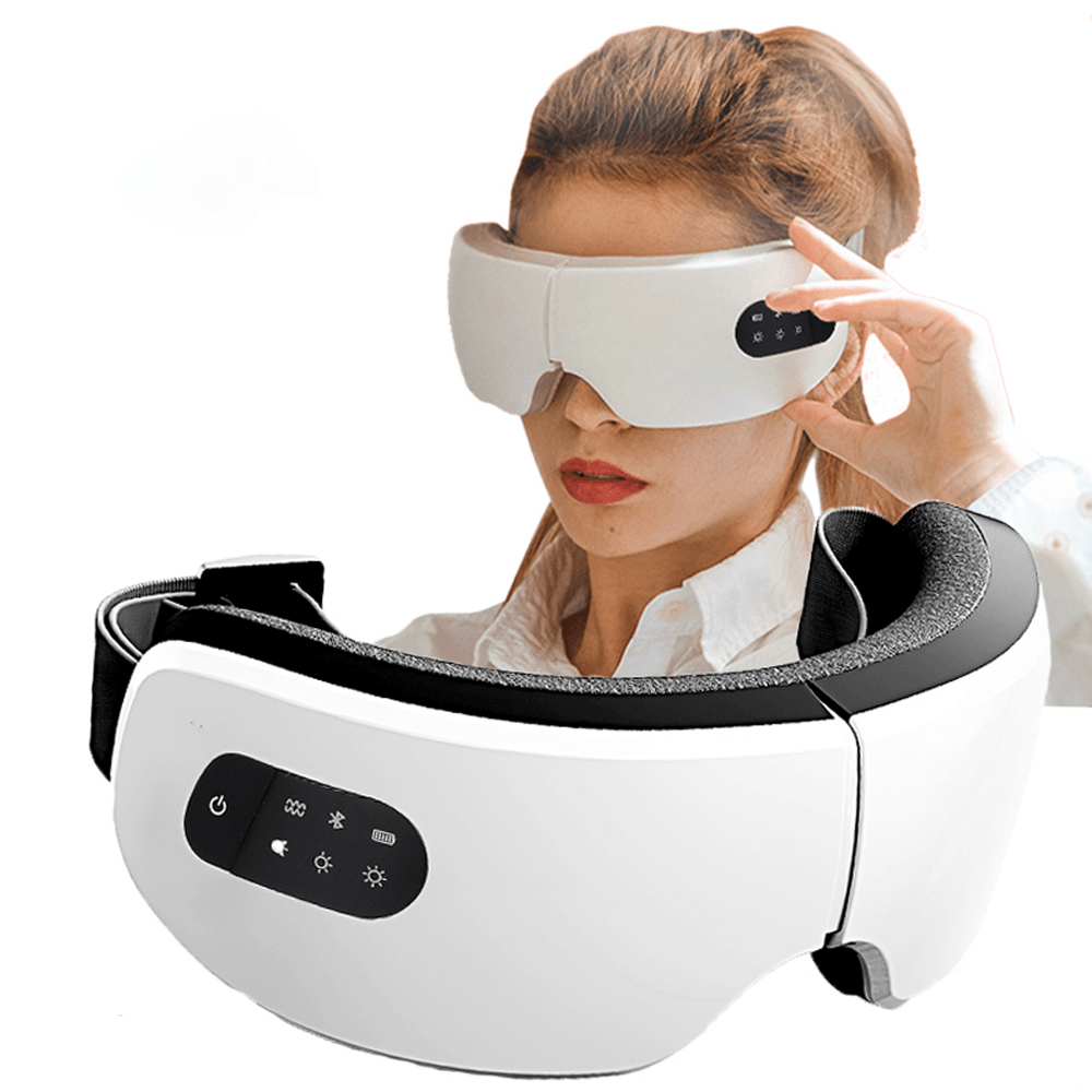 Electric Heating Massage Bluetooth Eye Massager Hot Compress Therapy Glasses Eye Care Fatigue Relief Machine - MRSLM