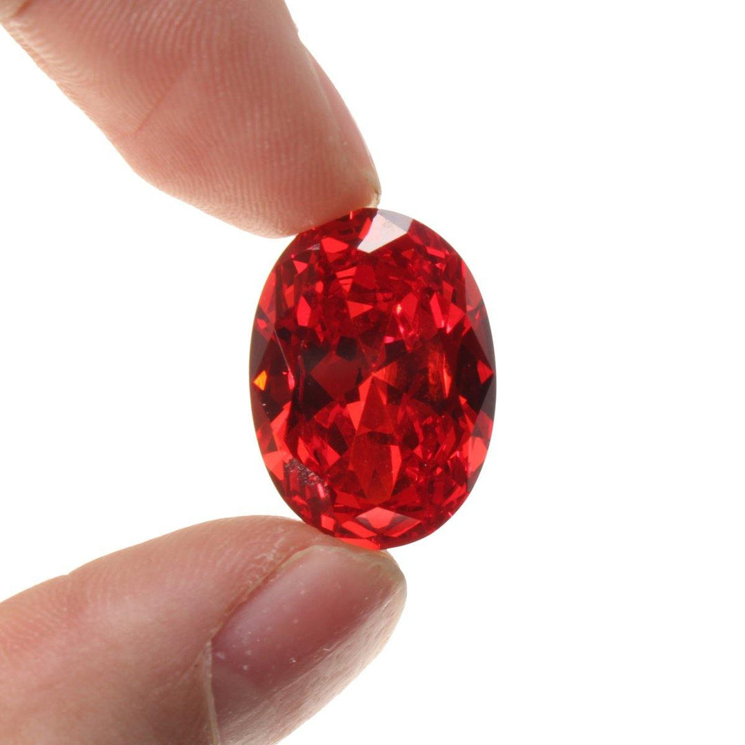 13x18mm Exquisite Oval Red AAAA+ Unheated Cut Loose Gem Zircon Decorations (1#)