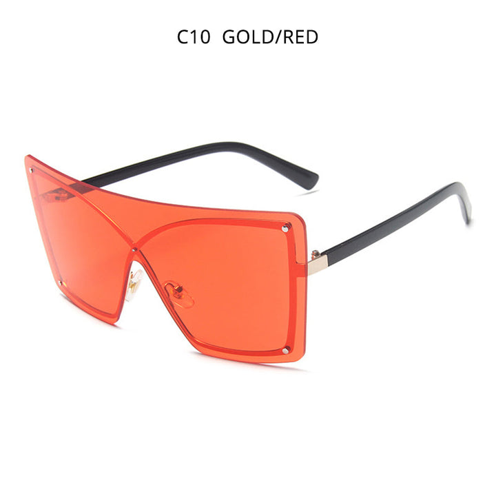 Fashion Oversized Flat Top Sunglasses