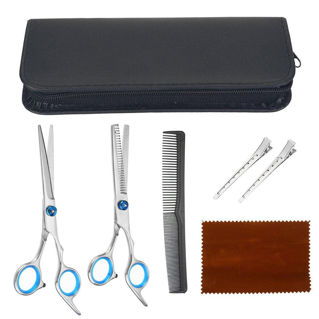 4/7/8/9/10Pcs Professional Hairdressing Scissors Set Hair Cut Thinning Shears Comb Hairpins - MRSLM