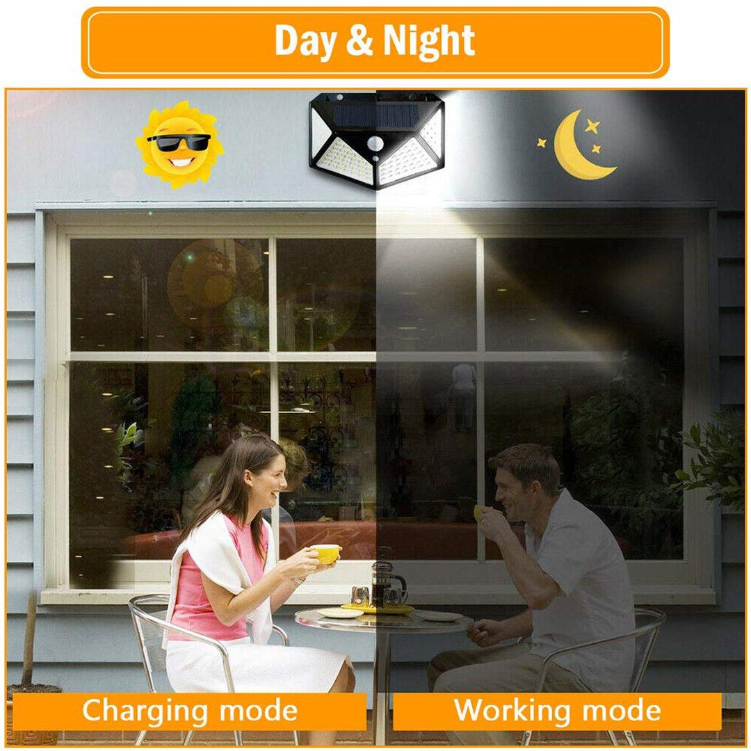 ARILUX® 100 LED Solar Powered PIR Motion Sensor Wall Light Outdoor Garden Lamp 3 Modes