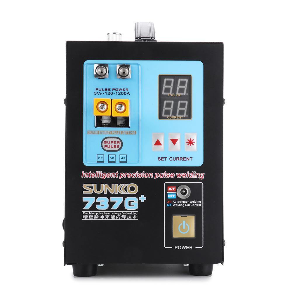 SUNKKO 737G+ 220V/110V Dual Mode Battery Spot Welding Machine Pulse & Current Display W/ Welding Pen