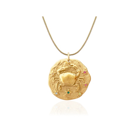 Twelve Constellations Gold Coin Pearl Necklace